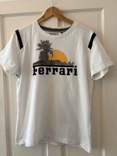 Ferrari men white graphic - ferrari,