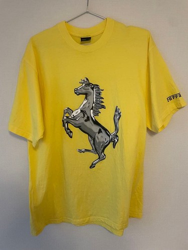 Ferrari shirt yellow - ferrari, t-shirt