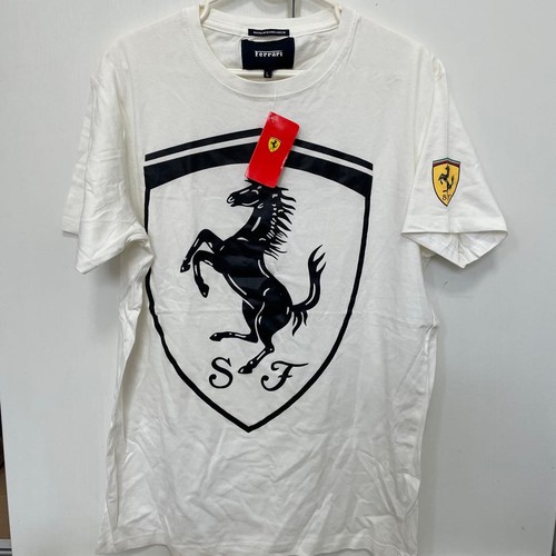 Ferrari logo shirt white - ferrari,
